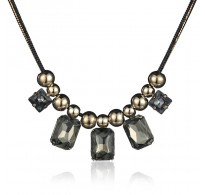 Ogrlica, izjemno modna, 18k pozlata s čudovitimi kristali
