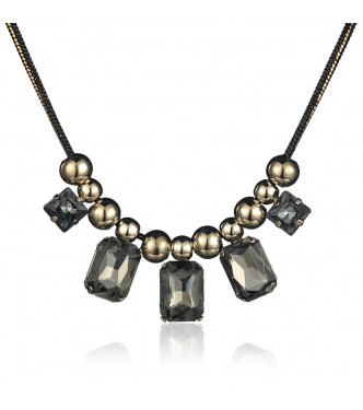 Ogrlica, izjemno modna, 18k pozlata s čudovitimi kristali