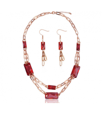 Unikaten set ogrlice in uhanov s pristnimi kristali Swarovski elements